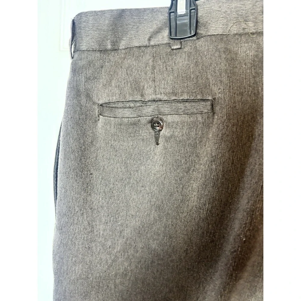 JOHN HENRY Men's 38x31 Brown Dress Pants Trousers‎ Pleated Front